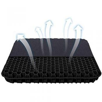 Cojín de Gel para Asiento de Oficina, cojín de Gel para Silla de Oficina, diseño Transpirable para Coche, Oficina, Silla de Ruedas, camión