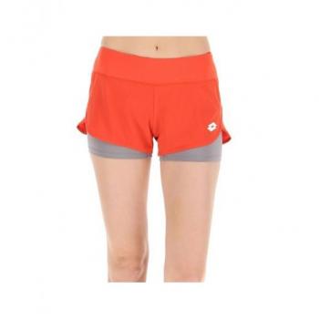 Pantalón corto Lotto Top mujer, material ligero y transpirable, diseño deportivo, cintura elástica con cordón ajustable, bolsillos laterales, ideal para actividades al aire libre y entrenamiento