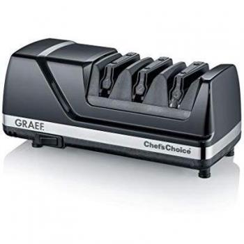 Afilador Eléctrico de Cuchillos GRAEF CX125 con Diamante y 15° de Ángulo de Afilado, Negro