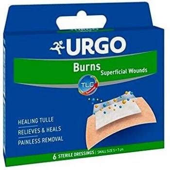 Urgo Parches Quemaduras y Heridas Superficiales 5x7cm 6uds