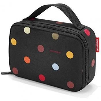 reisenthel thermocase - Bolsa térmica pequeña para Transportar Comida o cosméticos, con un diseño Elegante Repelente al Agua, en Puntos, Couleur:Schwarz