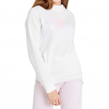Nike G NSW Hoodie PO PE GX Sweatshirt, Niñas, White/Pink Foam, M