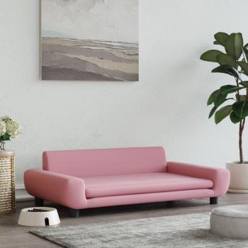 Cama de perro rosa de terciopelo 100x54x33 cm