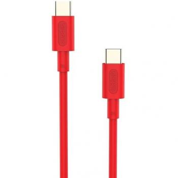 Cable USB-C a USB-C 3A 18W 1m Rojo