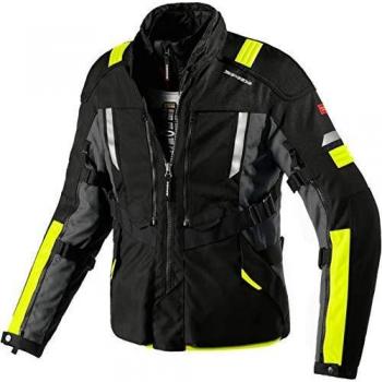 D191-486 XL - Spidi Modular H2OUT Motorcycle Jacket XL Black Fluo Yellow