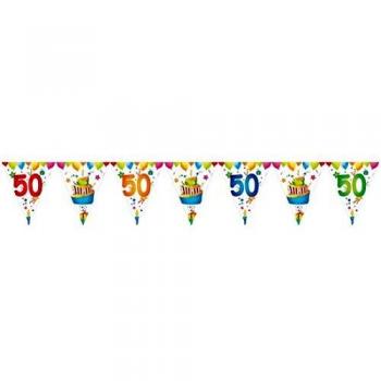 P 'tit payaso 40450 guirnalda – 15 banderines 50 – 26,50 cm x 6 m – , Multicolor