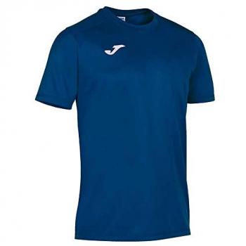 Camiseta manga corta hombre Joma Strong marino, 100% algodón, diseño unisex, adecuada para rugby y uso casual