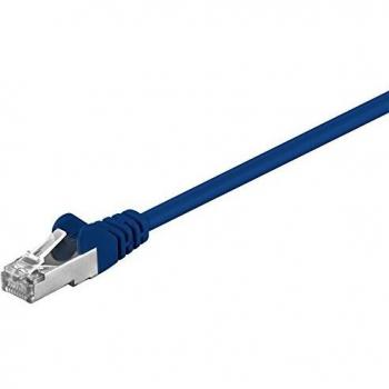 Cable de red S/FTP Cat. 5e 0,25m azul CCA