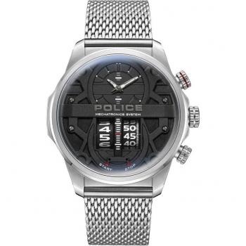 Reloj Police para Hombre PEWJG0006504 con Correa de Acero Inoxidable y Esfera Plateada de 44mm
