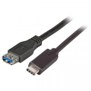 Cable USB 3.2 Gen 1 Tipo C a Tipo A, 0.2 m, 5 Gbps, Negro