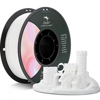 Creality 3D PLA Filament 1.75mm 1KG Carrete para impresora 3D - Blanco