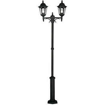 Farol exterior doble 2 luces negro IP44 E27 - Elstead Parish