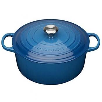 Le Creuset 26 cm Round Cast Iron Casserole in Marseille Blue