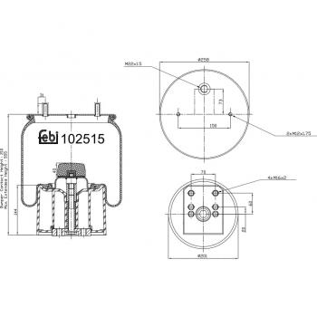 Fuelle de suspensión neumática FEBI BILSTEIN 102515