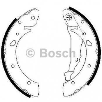 Juego de zapatas de freno BOSCH 0 986 487 572 para Toyota Avensis I Liftback y Berline