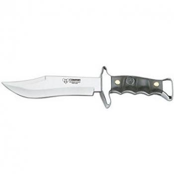 Cuchillo de monte Cudeman 202-V con mango de ABS verde y hoja de 21 cm.