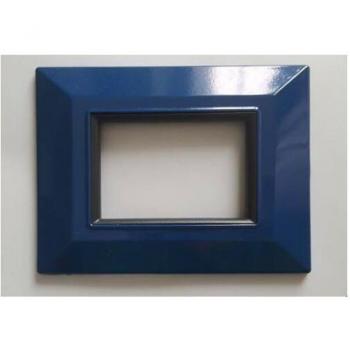 Placa Compatibles Axolute Bticino Color Azul 3 Foros