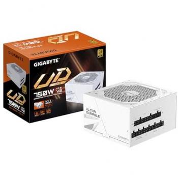 Fuente de Alimentación GIGABYTE 750W 80 PLUS Gold UD750GM PG5 V2 ICE Modular ATX 3.1 Blanca