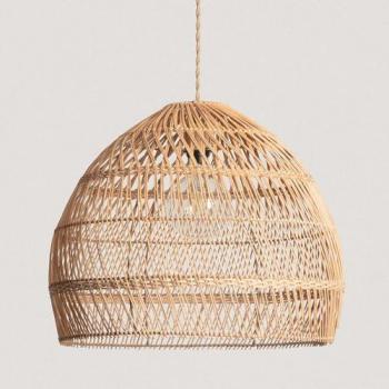 Lámpara Colgante de Ratán Yamil Ø550 mm Iluzzia - Trenzado Natural para Decoración de Salón, Habitación y Dormitorio