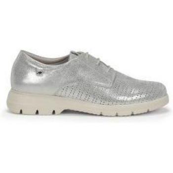 Fluchos para mujer. Zapatos de Piel Gladis F1689 plateado