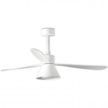 Ventilador de techo con luz blanco DC Amelia Cone Ã1320mm 33760-22 Faro