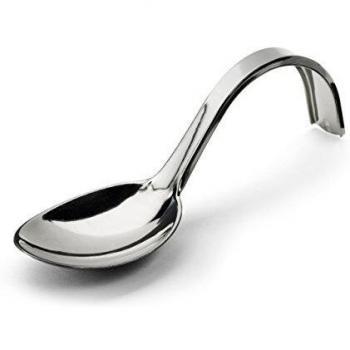 MOZAIK 10 Metallised Silver Plastic Curly Spoons