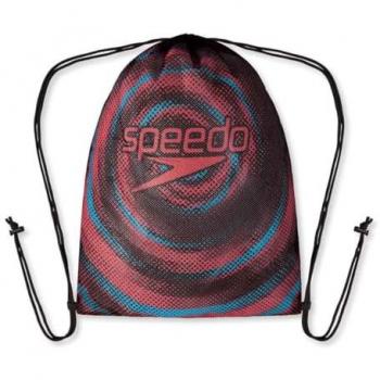 Mochila Speedo Mesh Impresa Negro Rojo Gris