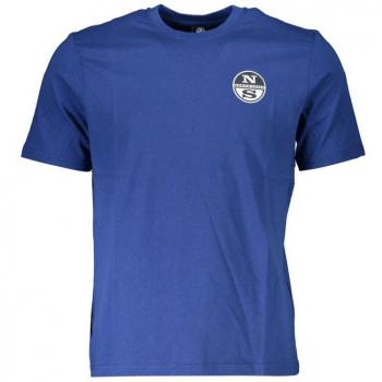 North Sails Men's Blue Cotton Printed Logo T-Shirt - Size S