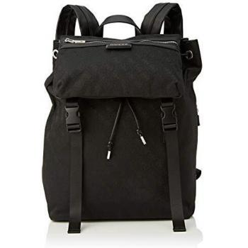 Mochila textil Guess Salameda unisex en poliéster negro con compartimento para laptop, práctica y resistente