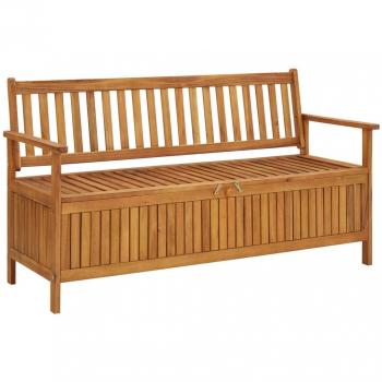 148 cm Solid Acacia Wood Garden Storage Bench