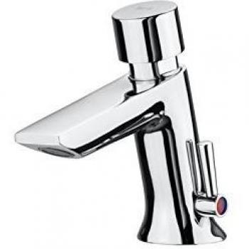 Roca Instant - grifo temporizado de repisa para lavabo con pulsador y limitador de caudal . Griferías hidrosanitarias especiales. Ref A5A3177C00