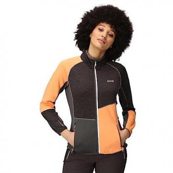 Regatta Women's Yare VIII Lightweight Softshell Jacket Black/Apricot Crush Size 14