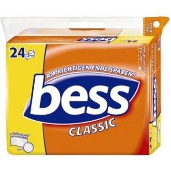 Bess - Clásico papel higiénico, 24 rollos
