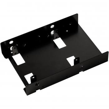 SilverStone SST-SDP08B -3,5” a2x 2.5 SSD/HDD Bracket adaptador de montaje, soporte para disco duro, negro