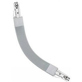 Conector Flex II URail Paulmann, cromo mate, 227x18 mm, máx. 1000W, metal