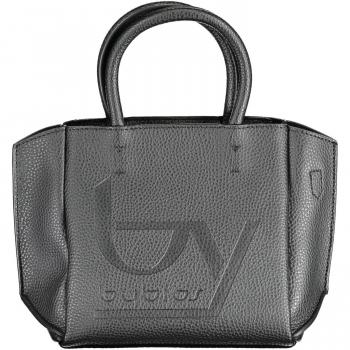 Byblos Elegant Black Two-Handle Tote with Shoulder Strap
