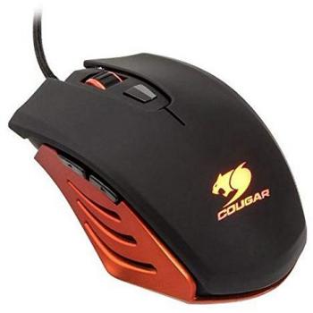 Cougar 200M - Ratón gaming 2000 dpi, negro y naranja