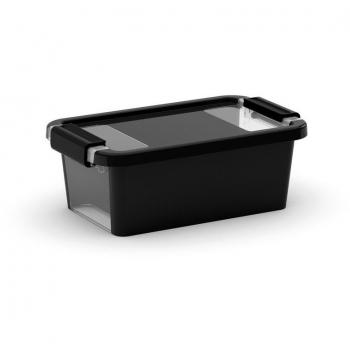 Caja de plástico negra Kis 16 x 26.5 x 10 cm