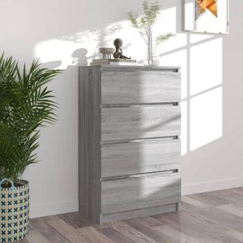 Aparador Sonoma de madera multicapa gris 60x35x98,5 cm