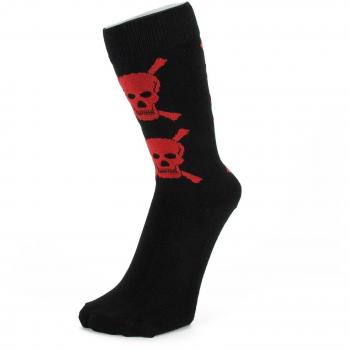 Cráneos rojos en negro calcetines