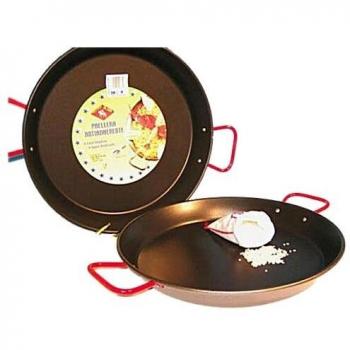 La Ideal – Paella Antiadherente para, Negro/Rojo, 32 cm, Pack de 12