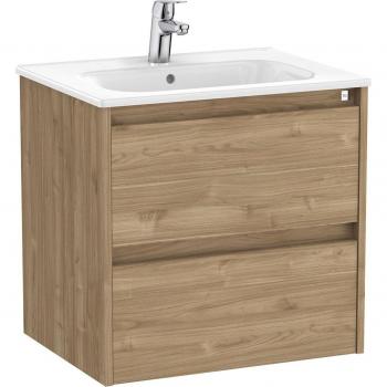 Mueble de baño Roca Tenet con 2 cajones, color Nogal, medidas 585 x 460 x 565 mm