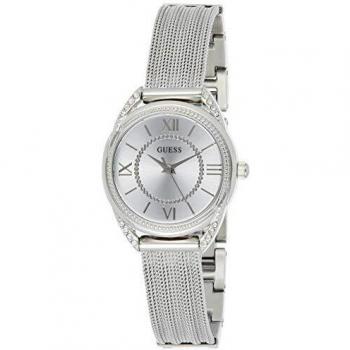 Guess Womens W1084L1 Whisper Stainless Steel Mesh Strap Wrist Watch