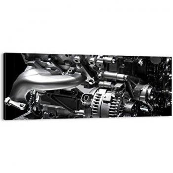 Cuadro sobre lienzo - Impresión de Imagen - Motor modos construcción - 100x40cm - Imagen Impresión - Cuadros Decoracion - Impresión en lienzo - Cuadros Modernos - Lienzo Decorativo - AB100x40-1395