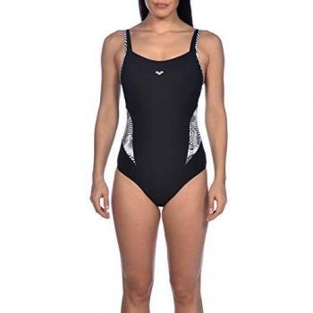 Arena W Strap Back One Piece Bañador Bodylift Mujer Viola Copa B, Black, 44