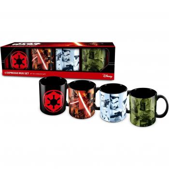 SD Toys Star Wars Mini Tazas Cafe Imperio, Cerámica, Negro, 10. cm
