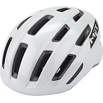 Casco E-Bike MET Miles Blanco Brillante Adulto Confortable y Aéreo