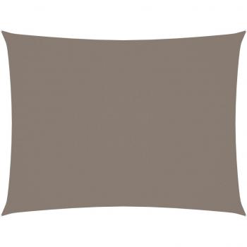 Toldo de vela rectangular de tela oxford gris taupe 2,5x3,5 m