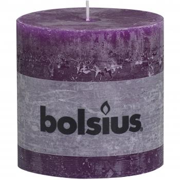 Bolsius Vela del Pilar Rústica, 100 x 100 mm, Violeta