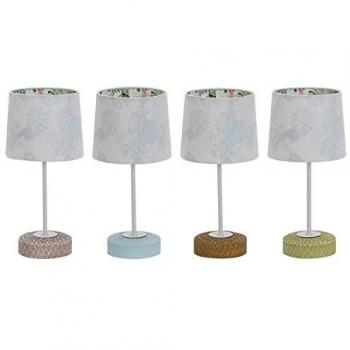 Lámpara de mesa DKD Home Decor Cerámica 16 x 16 x 33 cm Multicolor 220 V 25 W 4 Piezas